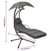 vidaXL ガーデンスイングチェア グレー 190x90x200 cm 布製