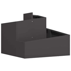 vidaXL ガーデンプランター ブラック 60 x 60 x 50 cm 冷間圧延鋼