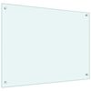 vidaXL キッチン用 汚れ防止板 ミルクカラー 80x60cm 強化ガラス製