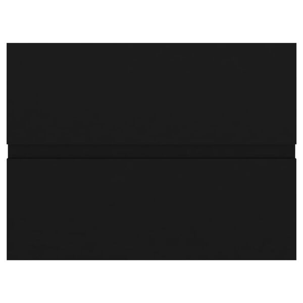 vidaXL シンクキャビネット ブラック 60x38.5x45cm エンジニアリングウッド