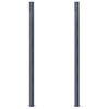 vidaXL フェンス支柱 2本セット ダークグレー アルミ製 185cm