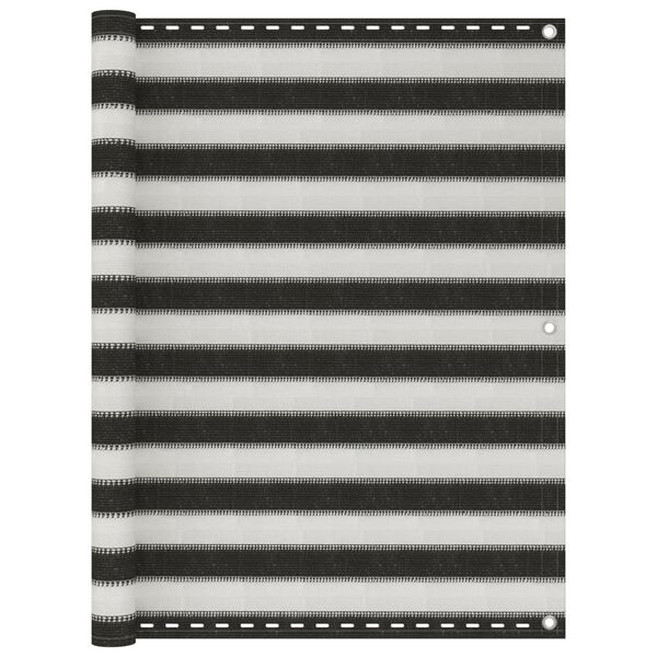 vidaXL バルコニースクリーン 120x500cm 高密度ポリエチレン アントラシート＆ホワイト