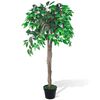 vidaXL フィカス 人工観葉植物 ポット付き 110cm