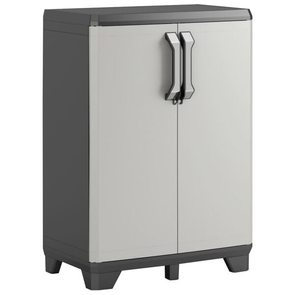 Keter 低位収納キャビネット ブラック＆グレー 97 cm