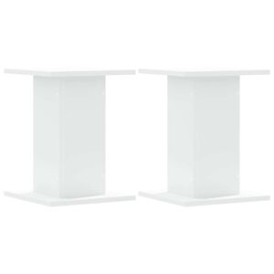 vidaXL スピーカースタンド 2個セット ホワイト 30x30x40cm エンジニアードウッド製