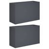 vidaXL ガーデンプランター 2 個 アンスラサイト 80 x 40 x 50 cm 冷間圧延鋼