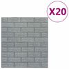 vidaXL 3D ウォールペーパー レンガ 自己粘着 20点 アントラシート