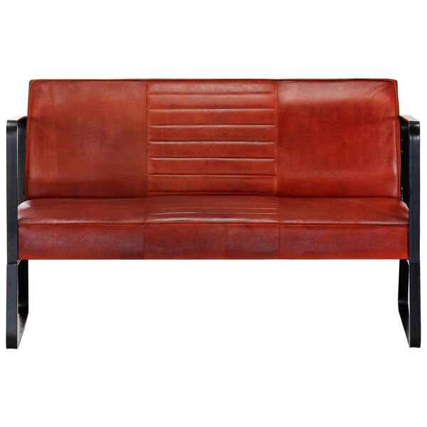 vidaXL 2人掛けソファ ブラウン 本革製