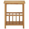 vidaXL マガジンテーブル 45x35x55cm オーク無垢材