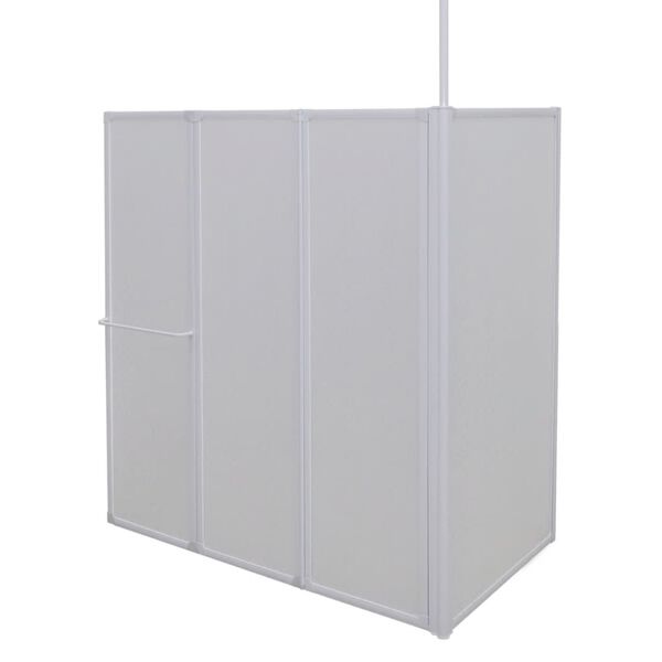 vidaXL シャワーバススクリーン L字型 4面 120x70x137 cm
