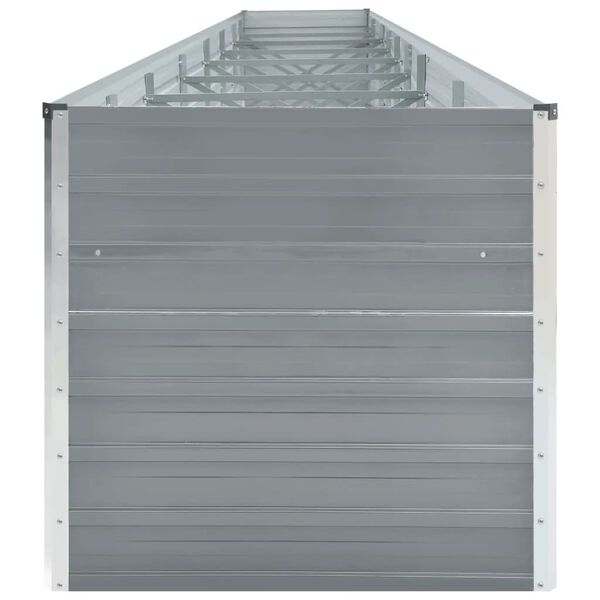 vidaXL ガーデンレイズドベッド 600x80x77cm 亜鉛メッキ鋼製 グレー