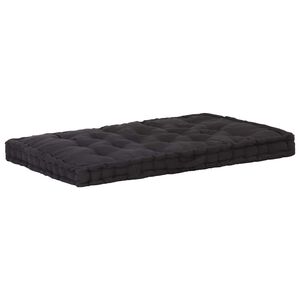 vidaXL フロアパレットソファクッション 120x80x10 cm ブラック