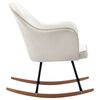 vidaXL ロッキングチェア クリームホワイト ベルベット製