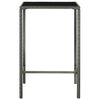 vidaXL ガーデンバーテーブル グレー 70x70x110cm ポリラタン＆ガラス製
