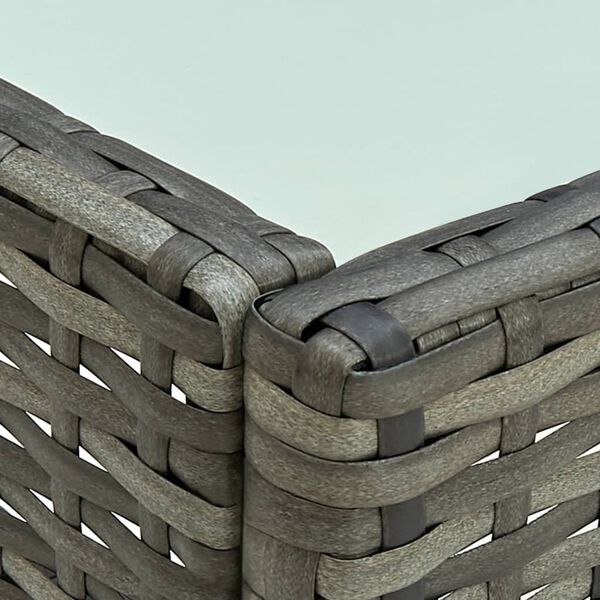 vidaXL ガーデンラウンジ4点セット クッション付き ポリラタン製 グレー