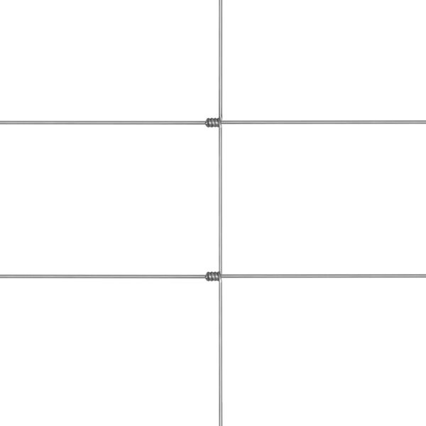 vidaXL ガーデンフェンス 亜鉛メッキ鋼製 50x1.5 m シルバー