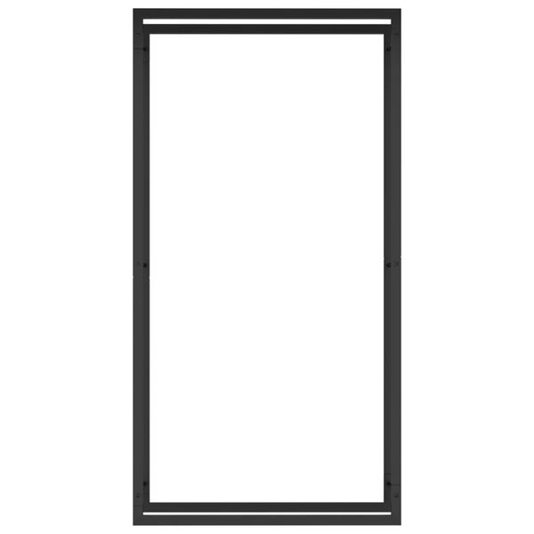 vidaXL 薪ラック マットブラック 80x28x154 cm スチール