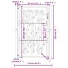 vidaXL ガーデンゲート アンスラサイト 100x150 cm スチール 竹デザイン