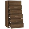 vidaXL サイドボード 引き出し6段 ブラウンオーク 50x34x96 cm エンジニアリングウッド