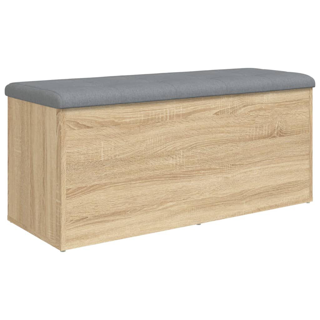【在庫セール】vidaXL 収納ベンチ ホワイト 102x42x45 cm エン vidaXL 収納ベンチ ソノマオーク 102x42x45 cm エンジニアードウッド