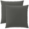 vidaXL クッションカバー 2 個 HEERLEN アンスラサイト 80 x 80 cm ポリエステル