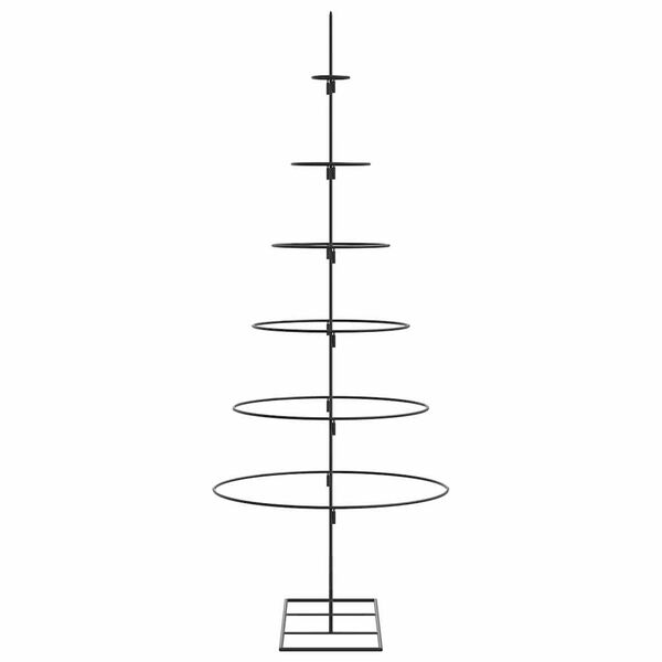 vidaXL 金属製クリスマスツリー デコレーション用 ブラック 150cm