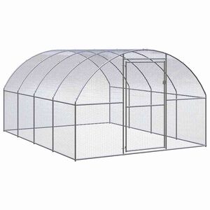 vidaXL 屋外鶏小屋 3x4x2 m 亜鉛メッキ鋼製