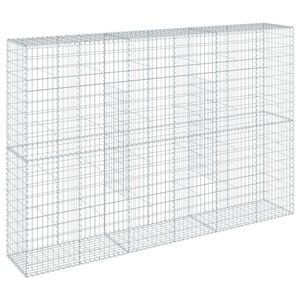 vidaXL 蛇籠バスケット カバー付き 300x50x200cm 亜鉛メッキ鉄