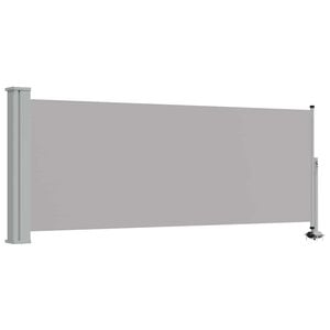 vidaXL パティオ用 引き込み式サイドオーニング 100x300cm グレー