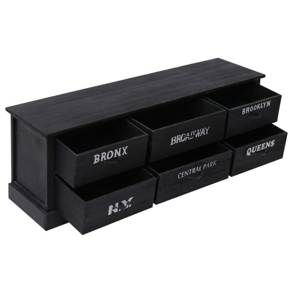 vidaXL ホールベンチ ブラック 115x30x40cm 木製