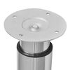 vidaXL 伸縮式テーブル脚 2点 クローム 710〜1100mm
