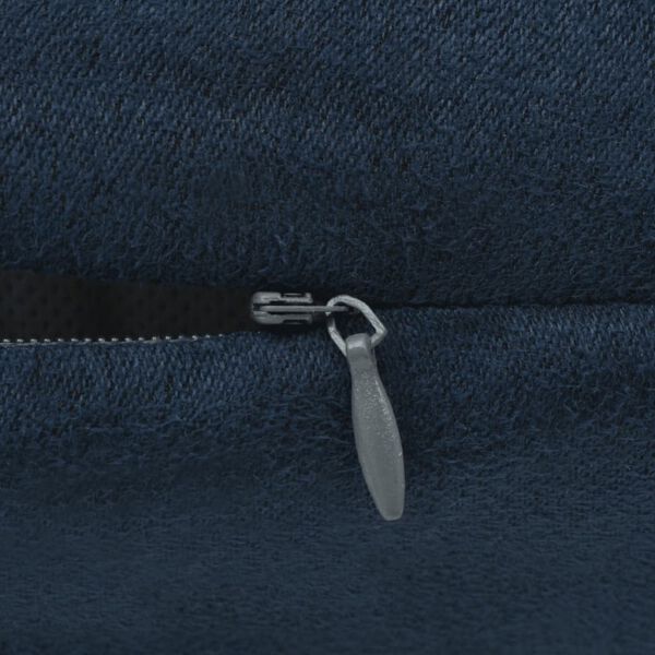 vidaXL クッションカバー 4点 80x80cm ポリエステル スエード調 ネイビー