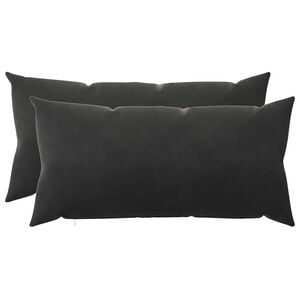 vidaXL クッションカバー 2 pcs HEERLEN ブラック 40 x 80 cm ベルベット