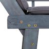 vidaXL ガーデンベンチ クッション付き 2-in-1 190cm グレー アカシア無垢材