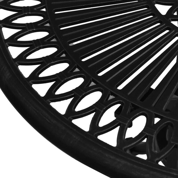 vidaXL ガーデンテーブル 62x62x65cm アルミ鋳物 ブラック