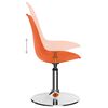 vidaXL 回転ダイニングチェア 2点 合成皮革製 オレンジ