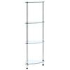 vidaXL 4段 棚 透明 30x30x100cm 強化ガラス製