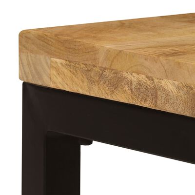 vidaXL コーヒーテーブル 100x50x35cm マンゴー無垢材＆スチール