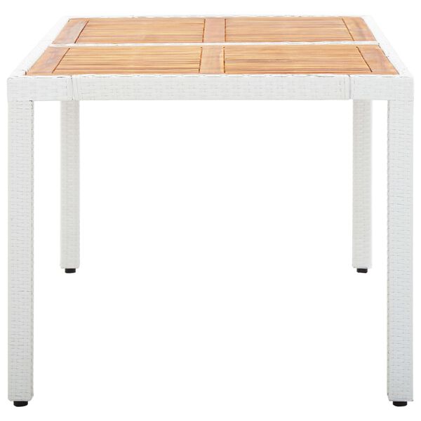 vidaXL 屋外ダイニング7点セット ポリラタン製 ホワイト