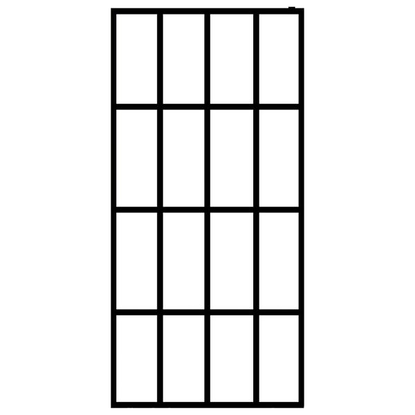 vidaXL ウォークインシャワースクリーン フロスト加工 強化ガラス 90x195cm