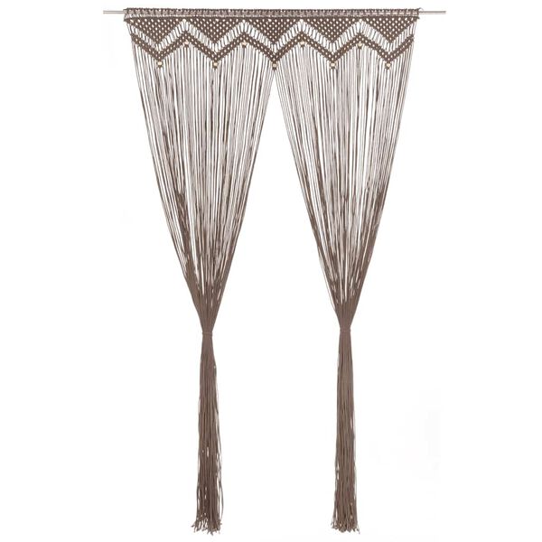 vidaXL マクラメカーテン 140x240cm コットン製 トープ