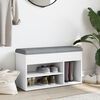 vidaXL シューベンチ ホワイト 82x32x45.5 cm エンジニアードウッド
