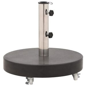 vidaXL パラソルベース 花こう岩 丸型 30kg ブラック