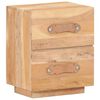 vidaXL ベッドサイドキャビネット 40x30x50cm 無垢の再生木材