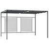 vidaXL ガゼボ 引き込み式ルーフ付き アントラシート 4x3x2.3m 180g/m&sup2;
