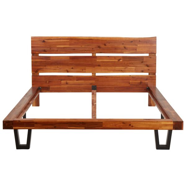 vidaXL ベッドフレーム 天然木の形状 (ライブエッジ) アカシア無垢材 120cm