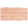 vidaXL テーブルトップ ライトブラウン 100x50x(2-4) cm 加工済み無垢材 ライブエッジ