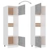 vidaXL 電子レンジ用キャビネット コンクリートグレー 60x57x207cm パーティクルボード