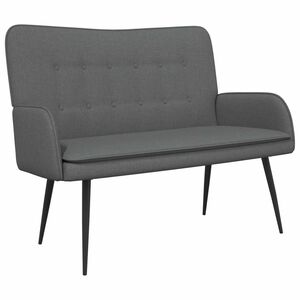vidaXL 2人掛けソファ ダークグレー 115 x 61 x 87 cm 布