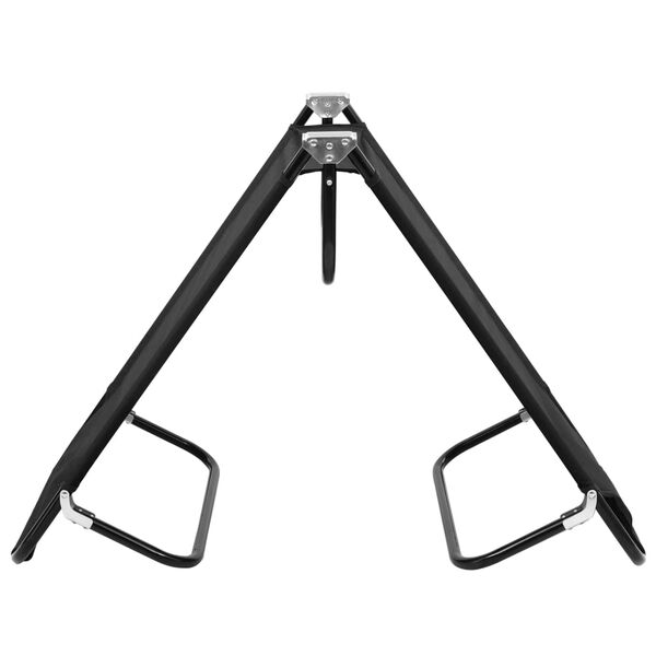 vidaXL 折りたたみ式サンラウンジャー スチール製 ブラック